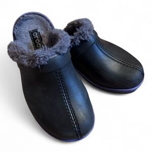 Crocs fur lined croc mules Size Kids 1